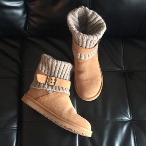 UGG Cambridge Knit Chestnut Boots